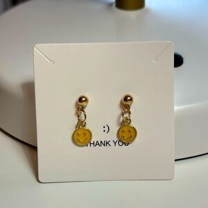 Yellow Smiley face earrings